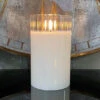 Radiance Faceted Ivory Poured Candle 3.5 X 6 Inch Clear Glass -NEW 2023 -Battery Operated Candles Shop tlg 478328