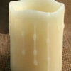 Unscented Ivory Drip 3x4 Battery Operated Candle With Dual Timer -Battery Operated Candles Shop unscented 3x4 1