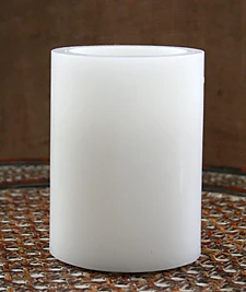White Unscented 3x4 Battery Operated Candle - Dual Timer