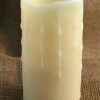 Unscented Ivory Drip 3x6 Battery Operated Candle With Dual Timer -Battery Operated Candles Shop unscented 3x6 1