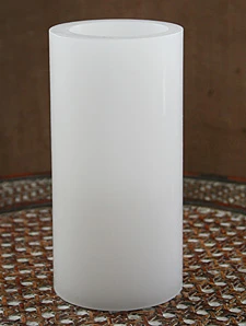 White Unscented 3x6 Battery Operated Candle -Timer