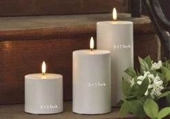 Uyuni Outdoor 3 Inch X 5 Inch White Pillar Candle - Remote Ready