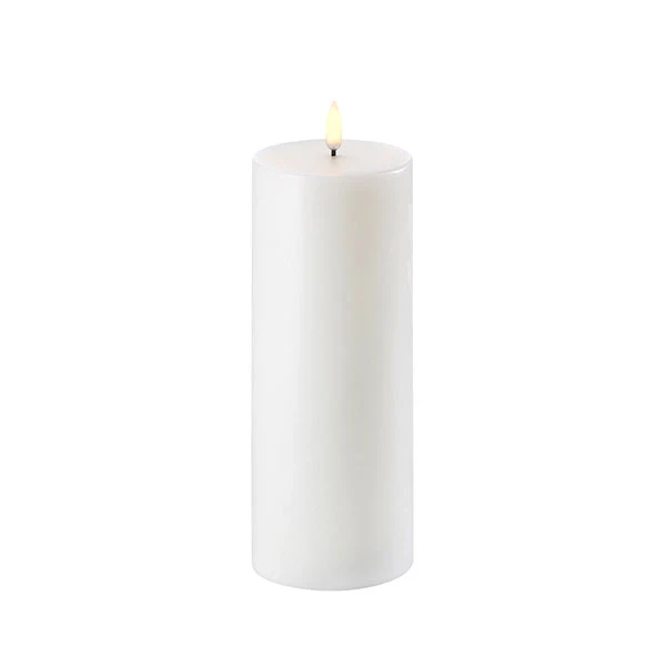 Uyuni 3 Inch X 7 Inch White Pillar Candle - Remote Ready 3 Uyuni 3 Inch X 7 Inch White Pillar Candle - Remote Ready