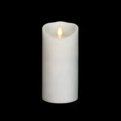 3 Inch Diameter White Moving Flame 6 Inch Candle - Remote Ready -Battery Operated Candles Shop white 6 inch mf candle