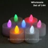 Wholesale LED Color Changing Tea Lights 144 Pcs -Battery Operated Candles Shop wholesale cc tall tealights