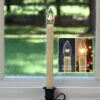 Traditional Flamelss Window Candle Bright Dual Sided Bulb - Matte Black Finish - Timer -Battery Operated Candles Shop williamsburg window candle