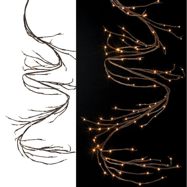 Electric Lighted Willow Garland - 96 Bulbs 5 Feet 3 Electric Lighted Willow Garland - 96 Bulbs 5 Feet